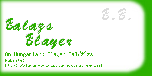 balazs blayer business card